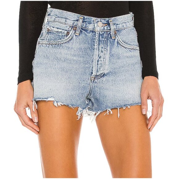 AGOLDE Parker Shorts in Encore size 26 denim jeans cut off 2 blue - Picture 1 of 8